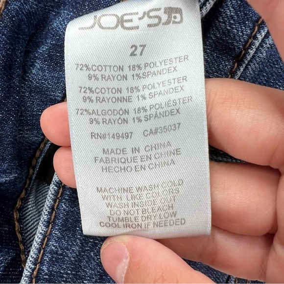 Joe's Jeans Shorts Raw Hem Distressed 7" Inseam Stretchy Size 27 Modest Mid Rise - Picture 6 of 7